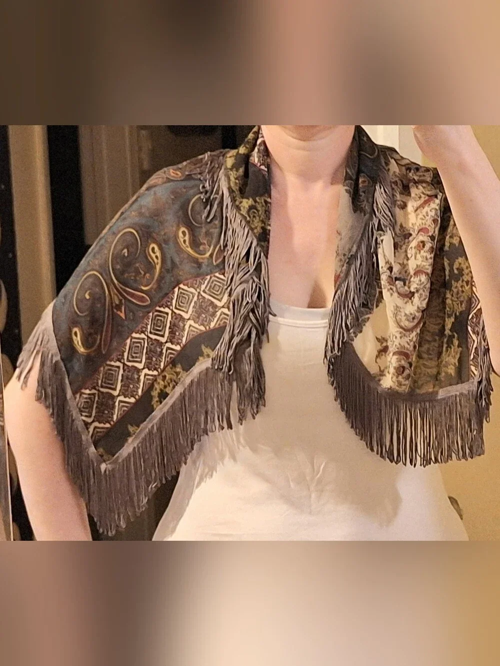 Rayon Scarf with Tassels